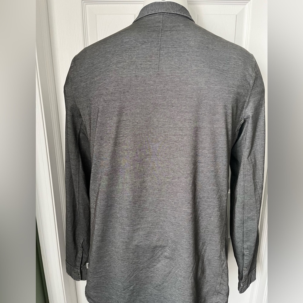 Lululemon Commission Long-Sleeve Shirt Slim Fit Enzyme Dye Grey Size Large EUC - Picture 6 of 10